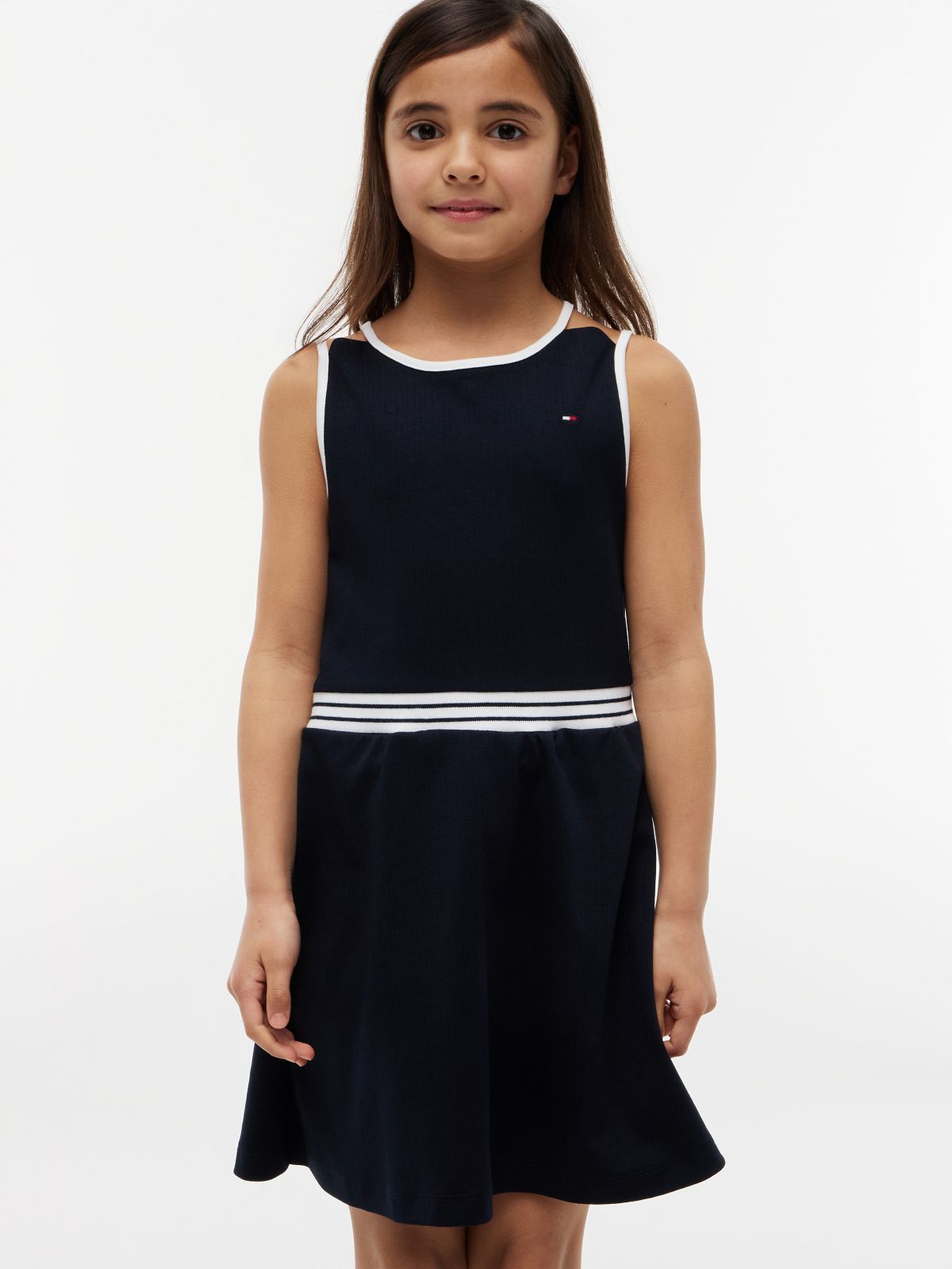 Kids' Sleeveless Skater Dress — Navy Blue