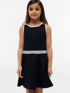 Kids' Sleeveless Skater Dress — Navy Blue 3
