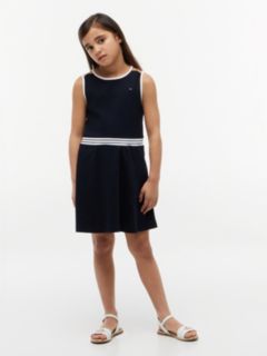 Kids' Sleeveless Skater Dress — Navy Blue 1