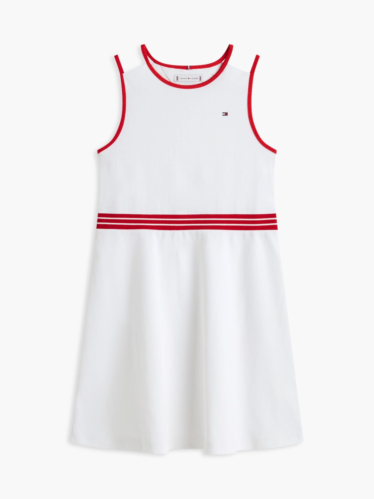 Kids' Sleeveless Skater Dress — Optic White