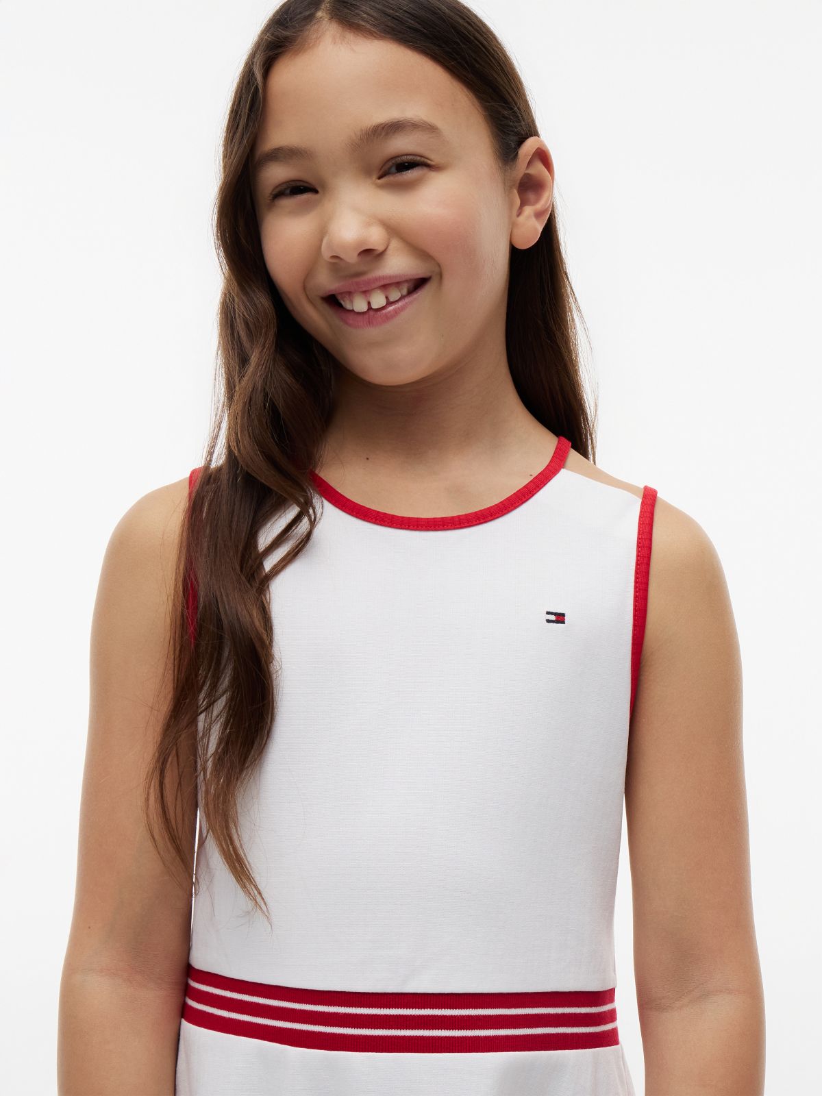 Kids' Sleeveless Skater Dress — Optic White