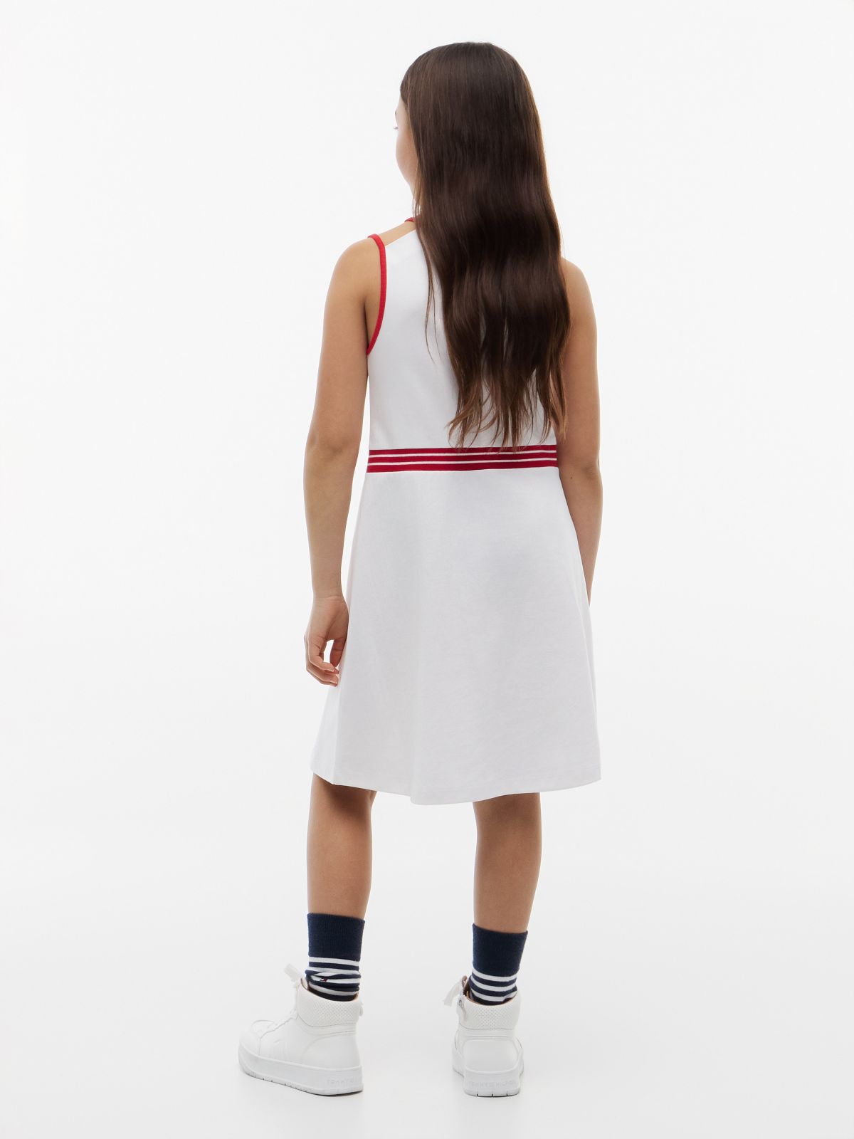 Kids' Sleeveless Skater Dress — Optic White