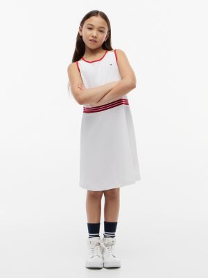 Tommy Hilfiger Girls' Kids' Sleeveless Skater Dress - White - S