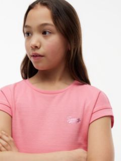 Kids' Skater Interlock Dress — Rosey Pink 2
