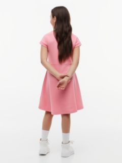 Kids' Skater Interlock Dress — Rosey Pink 4