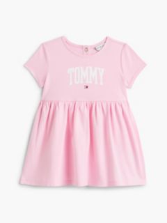 Babies' Tommy Logo Dress — Classic Pink 1