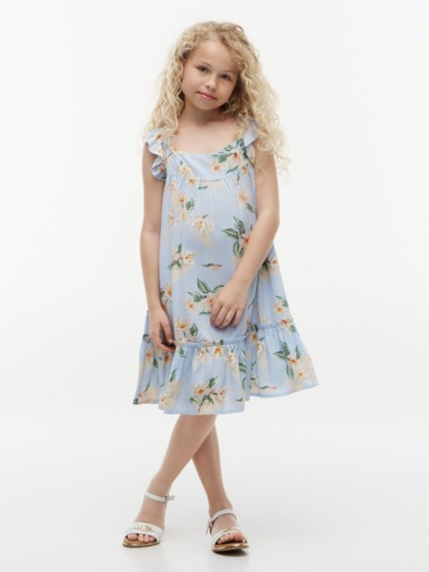 Tommy Hilfiger Kids' Floral Print Ruffle Dress