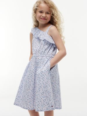 Tommy Hilfiger Kids' Floral Print Ruffle-Trim Dress — фото 3