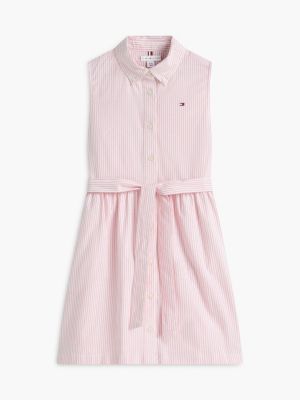 Tommy Hilfiger Kids' Sleeveless Belted Shirtdress — фото 5