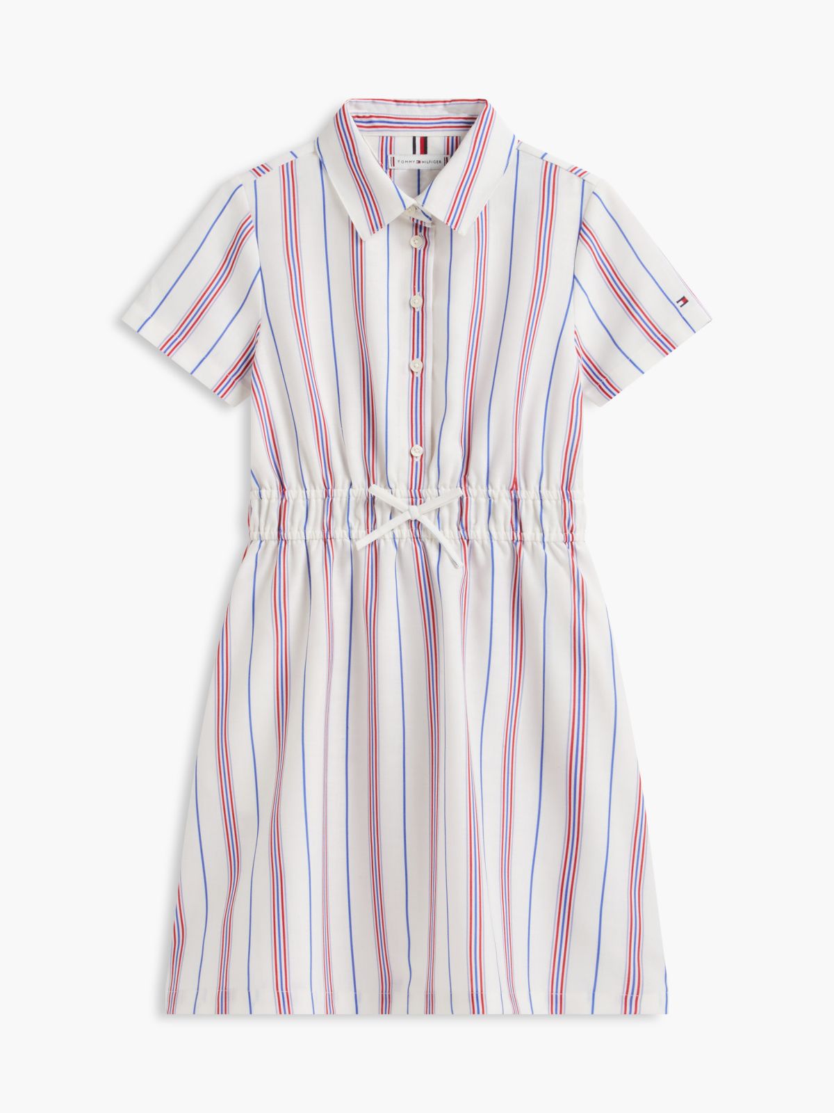 Kids' Stripe Shirtdress — Ecru