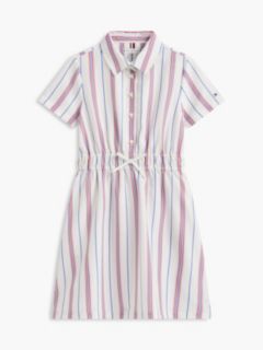 Kids' Stripe Shirtdress — Ecru 5