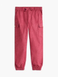 Kids' Stretch Chino Cargo Jogger — Ruby Rhubarb 5