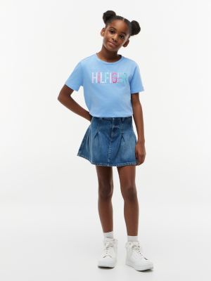 Детские футболки Tommy Hilfiger Kids' Sequin Hilfiger Logo T-Shirt — фото 2