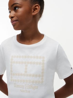 Детские футболки Tommy Hilfiger Kids' Floral Flag T-Shirt — фото 3