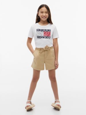Детские футболки Tommy Hilfiger Kids' Floral Flag Logo T-Shirt — фото 2