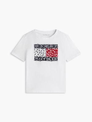Детские футболки Tommy Hilfiger Kids' Floral Flag Logo T-Shirt — фото 5