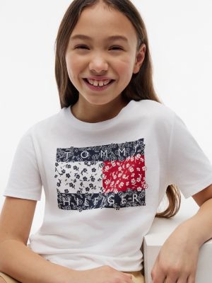 Детские футболки Tommy Hilfiger Kids' Floral Flag Logo T-Shirt — фото 3