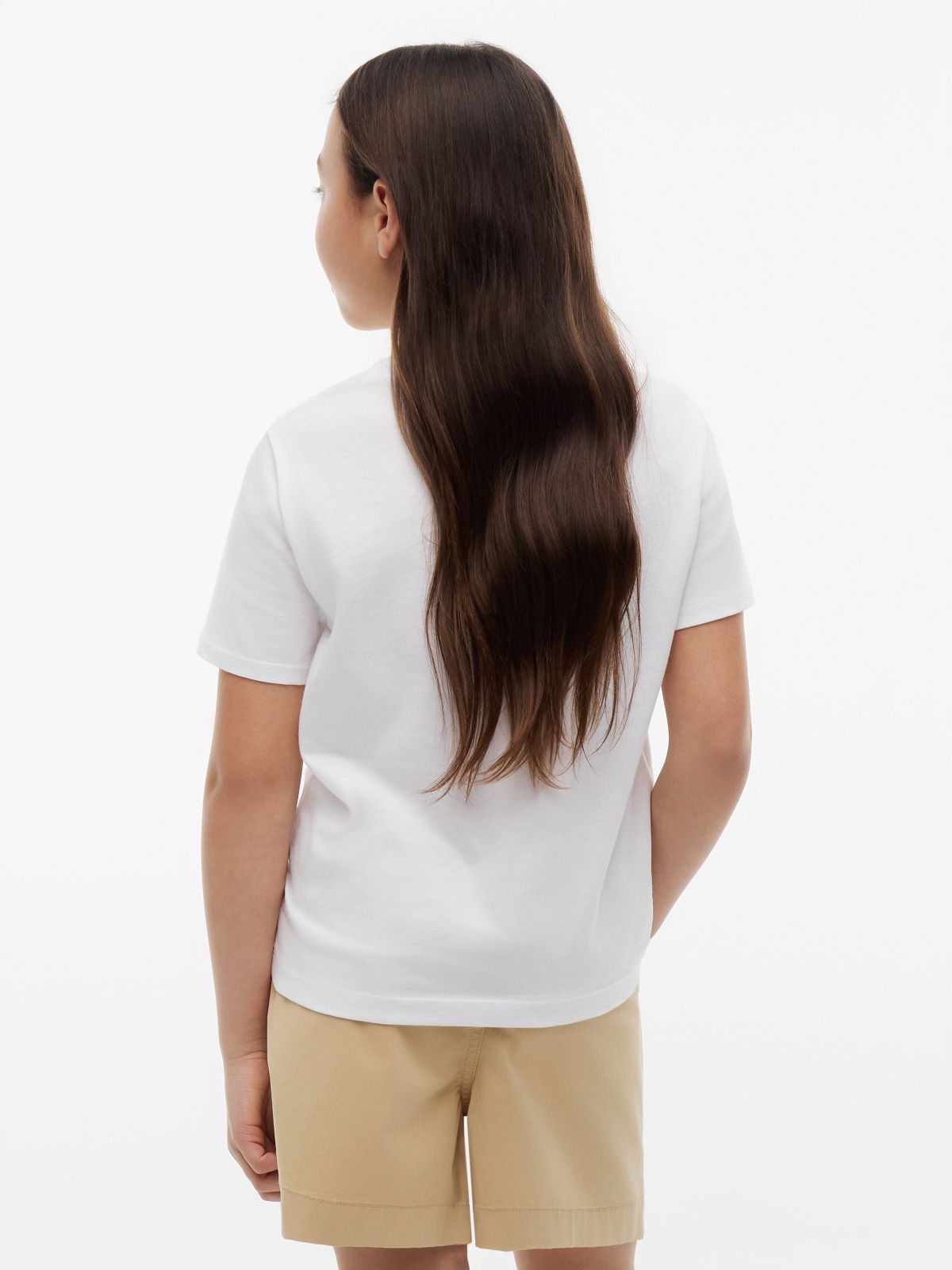 Kids' Floral Flag Logo T-Shirt — Optic White