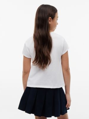 Детские футболки Tommy Hilfiger Kids' Gingham Logo Tie-Front T-Shirt — фото 4