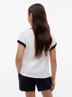 Детские футболки Tommy Hilfiger Kids' Tommy Star Logo Ringer T-Shirt — фото 4