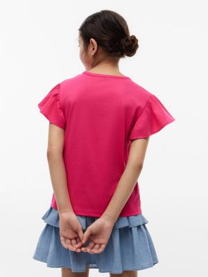 Детские футболки Tommy Hilfiger Kids' Foil Logo Flutter Sleeve T-Shirt — фото 4