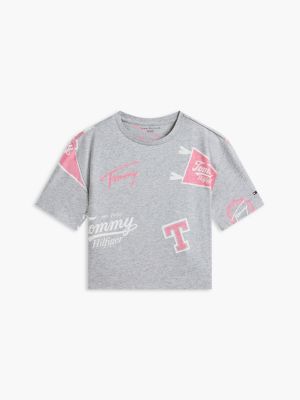 Детские футболки Tommy Hilfiger Kids' Allover Varsity Logo T-Shirt — фото 5
