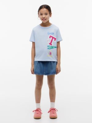 Kids' Mixed Varsity Logo T-Shirt, Sweet Blue