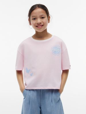 Kids' Butterfly Tommy Logo T-Shirt, Ballerina