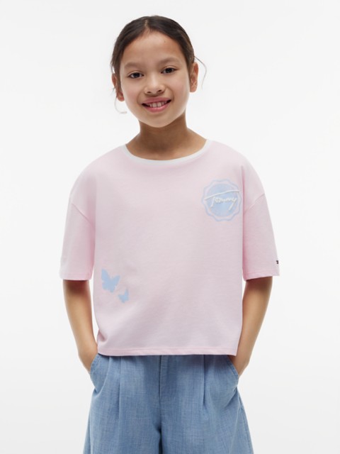 Детские футболки Tommy Hilfiger Kids' Butterfly Tommy Logo T-Shirt