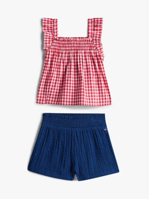 Детские брюки Tommy Hilfiger Babies' Gingham Top & Short Set