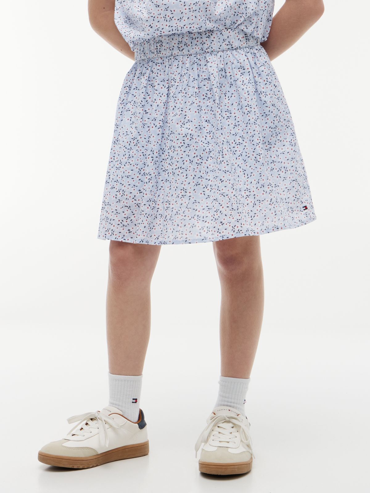 Kids' Floral Print Skort — Sweet Blue
