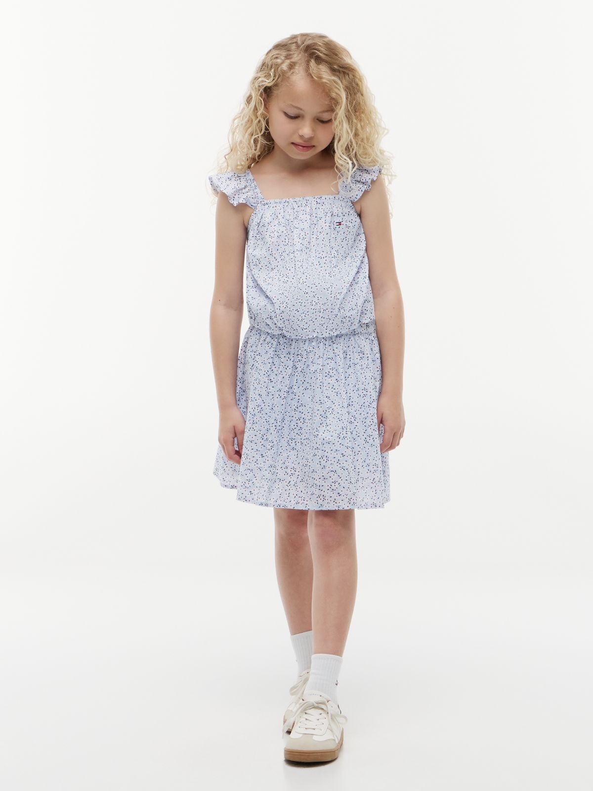 Kids' Floral Print Skort — Sweet Blue
