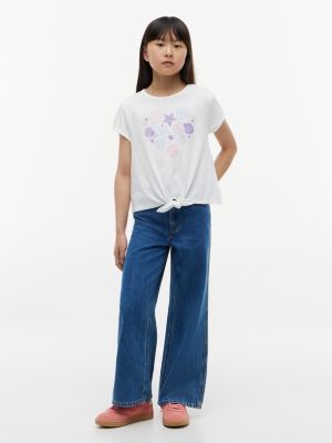 Детские футболки Tommy Hilfiger Kids' Seashell Tie-Front T-Shirt — фото 2