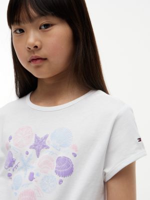 Детские футболки Tommy Hilfiger Kids' Seashell Tie-Front T-Shirt — фото 3