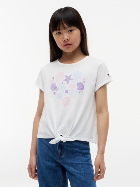 Детские футболки Tommy Hilfiger Kids' Seashell Tie-Front T-Shirt