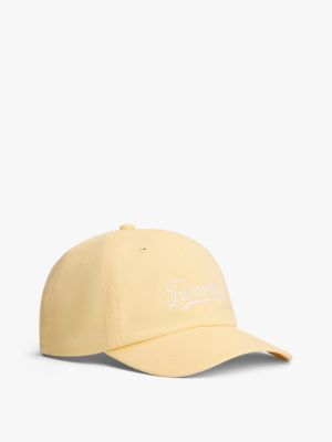 Kids' Script Tommy Logo Baseball Cap, Citronella