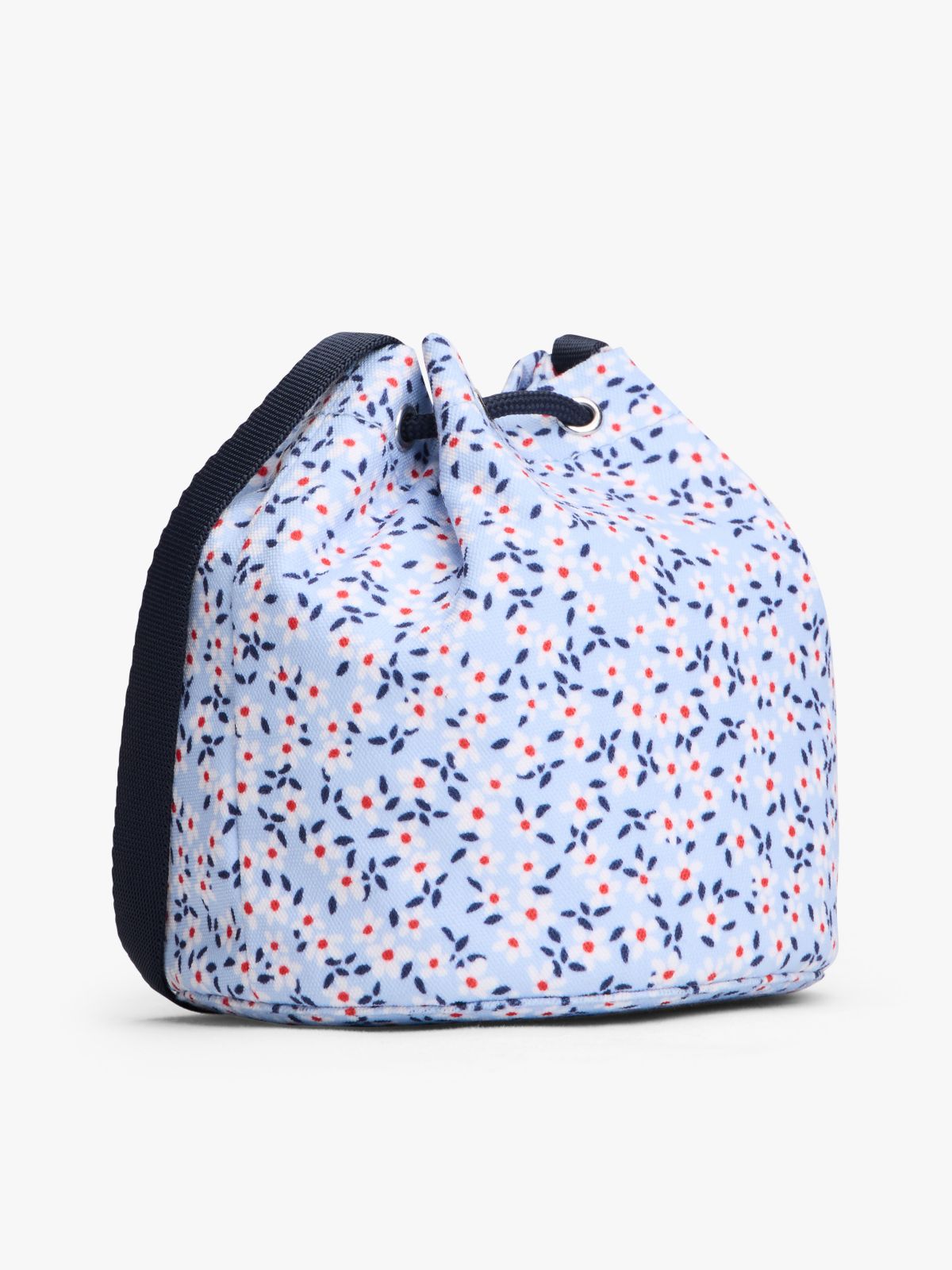 Kids' Floral Print Crossbody Bucket Bag — Sweet Blue Multi