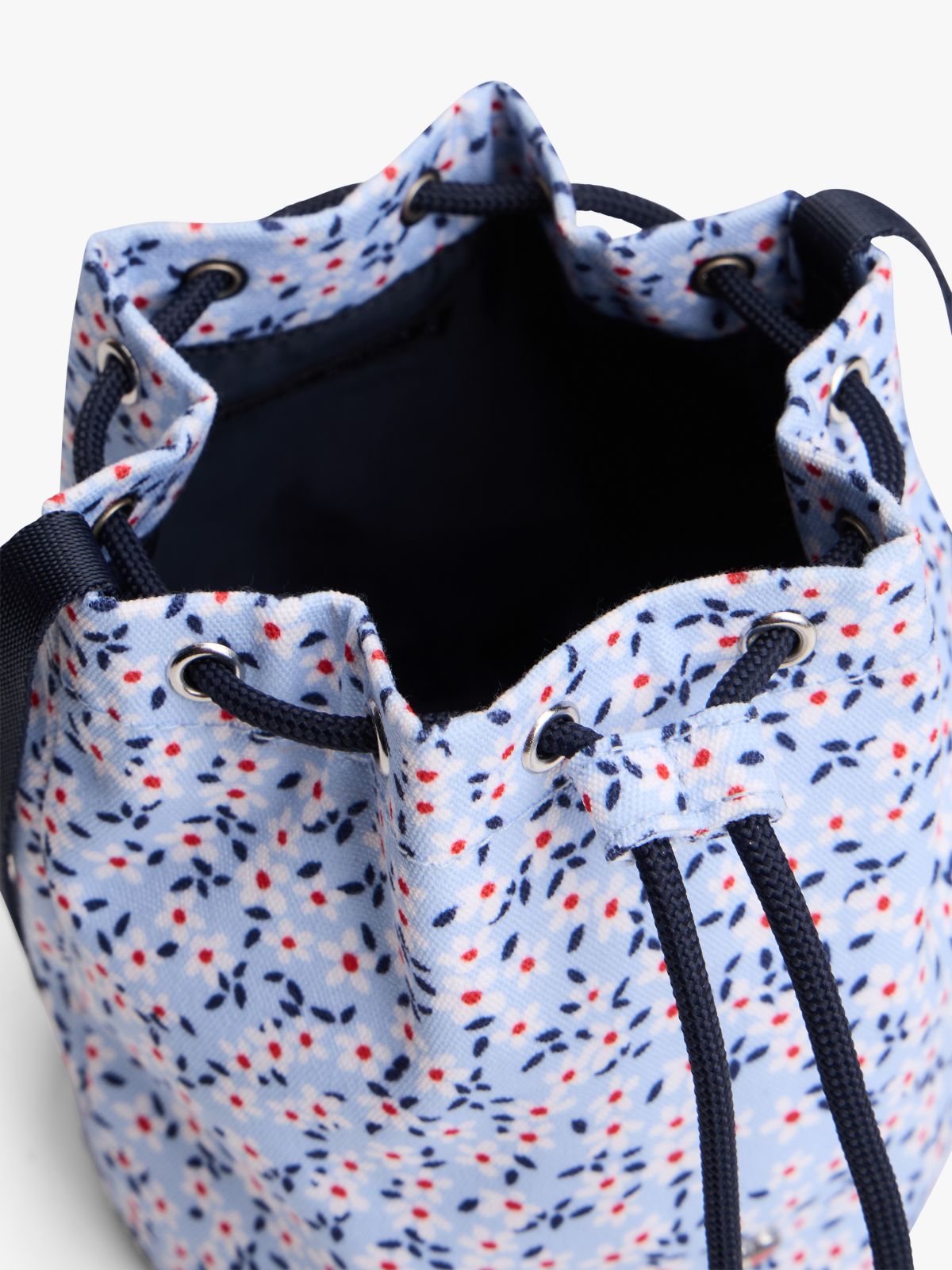 Kids' Floral Print Crossbody Bucket Bag — Sweet Blue Multi