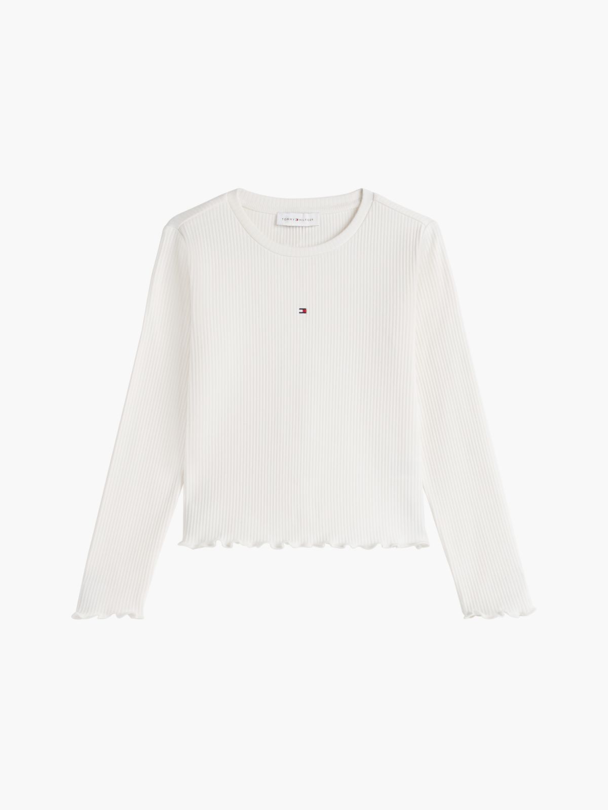 Kids' Lettuce-Trim Top — White