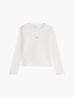 Kids' Lettuce-Trim Top — White 5