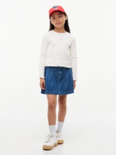 Kids' Lettuce-Trim Top — White 2