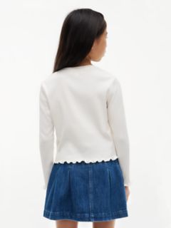 Kids' Lettuce-Trim Top — White 4