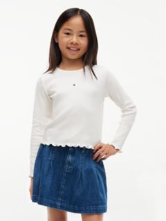Kids' Lettuce-Trim Top — White 1