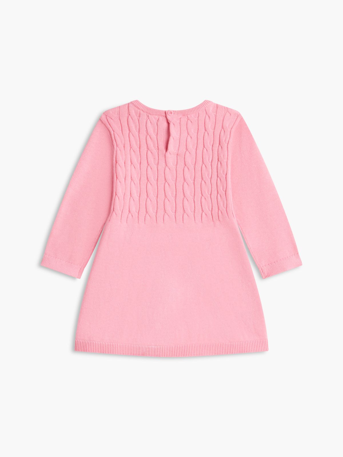 Babies' Cable Knit Sweater Dress — Jasmine Pink