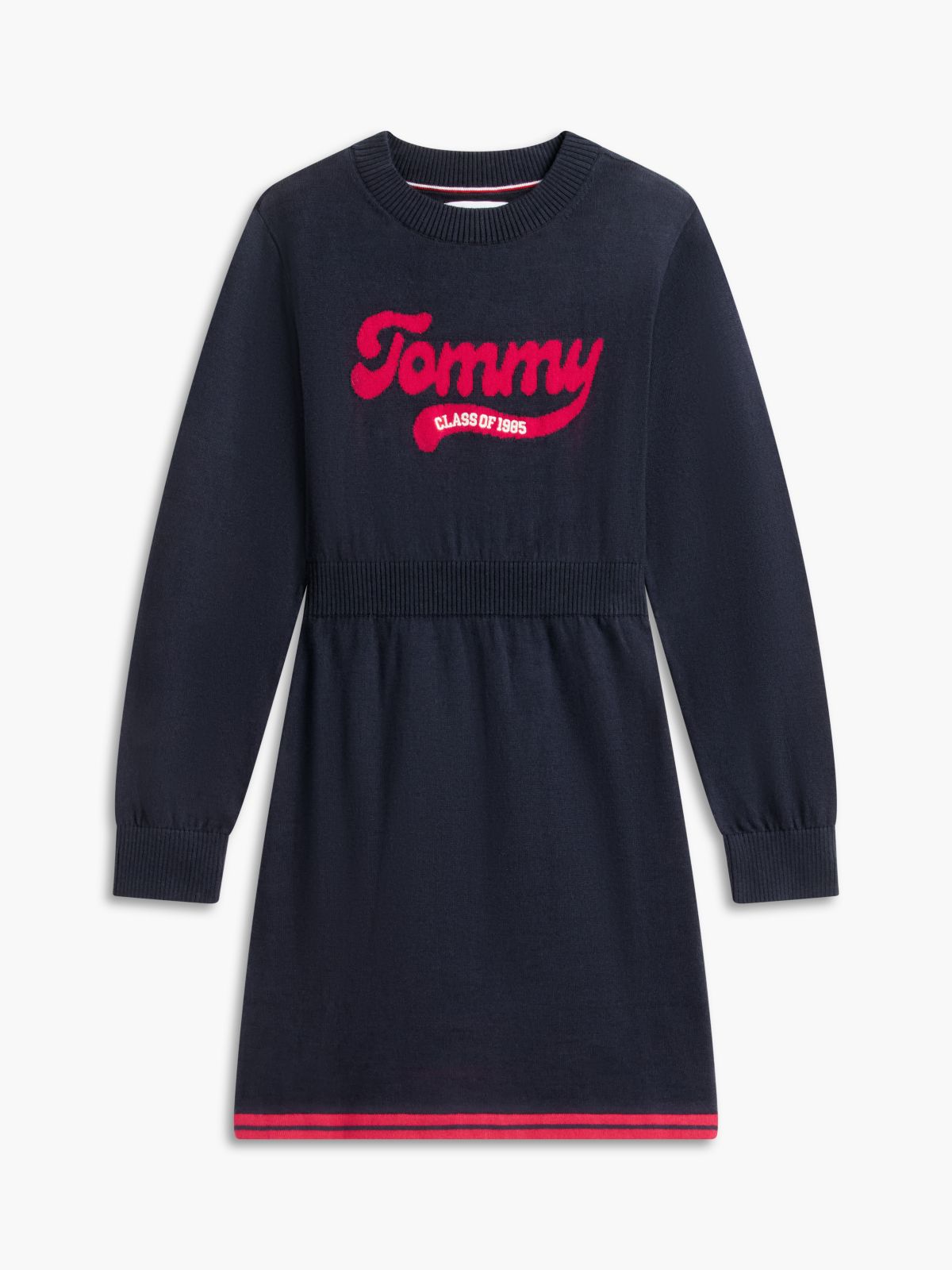 Kids' Varsity Logo Sweater Dress — Navy
