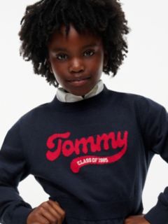 Kids' Varsity Logo Sweater Dress — Navy 2