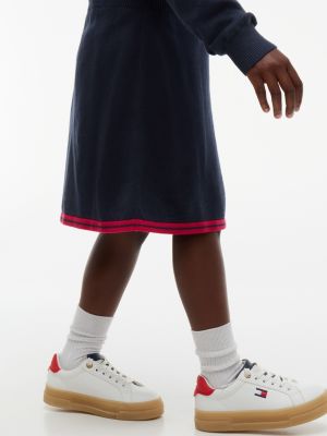 Детское платье Tommy Hilfiger Varsity Logo Sweater Dress, цвет: Тёмно-синий — фото 3