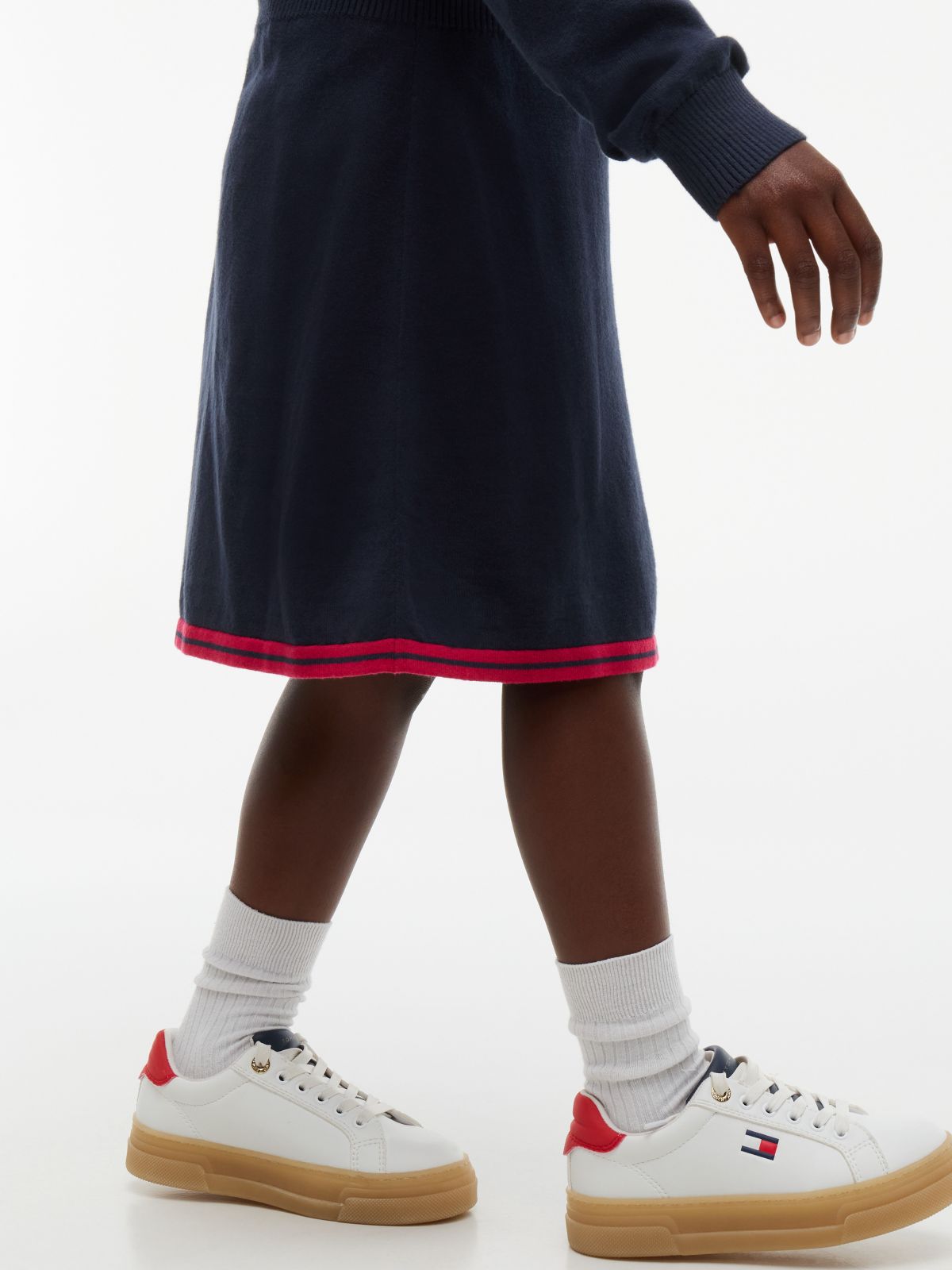 Kids' Varsity Logo Sweater Dress — Navy