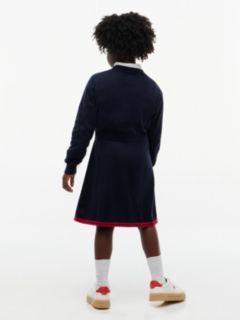 Kids' Varsity Logo Sweater Dress — Navy 4