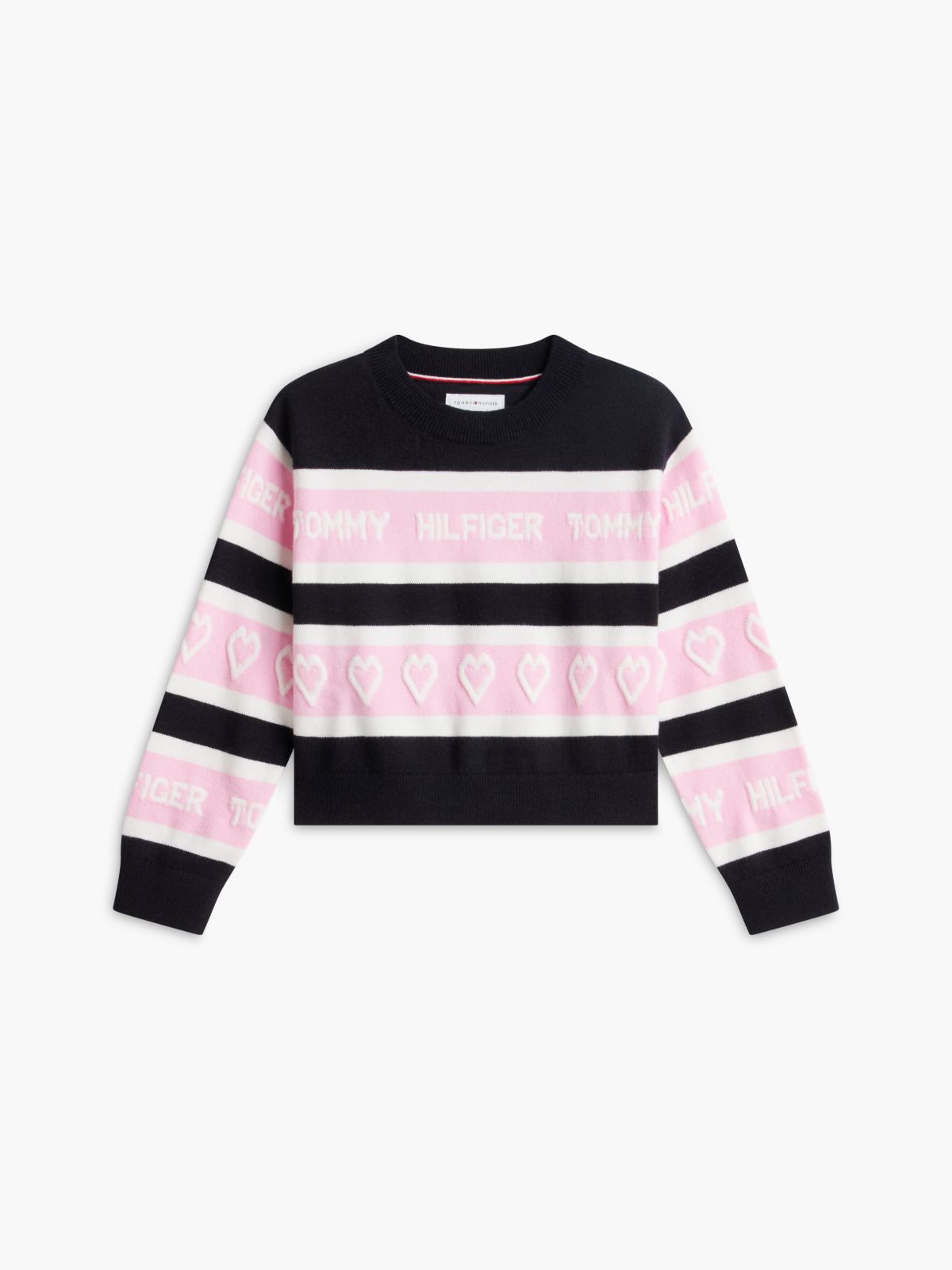Kids' Intarsia Heart Logo Sweater — Navy Blue